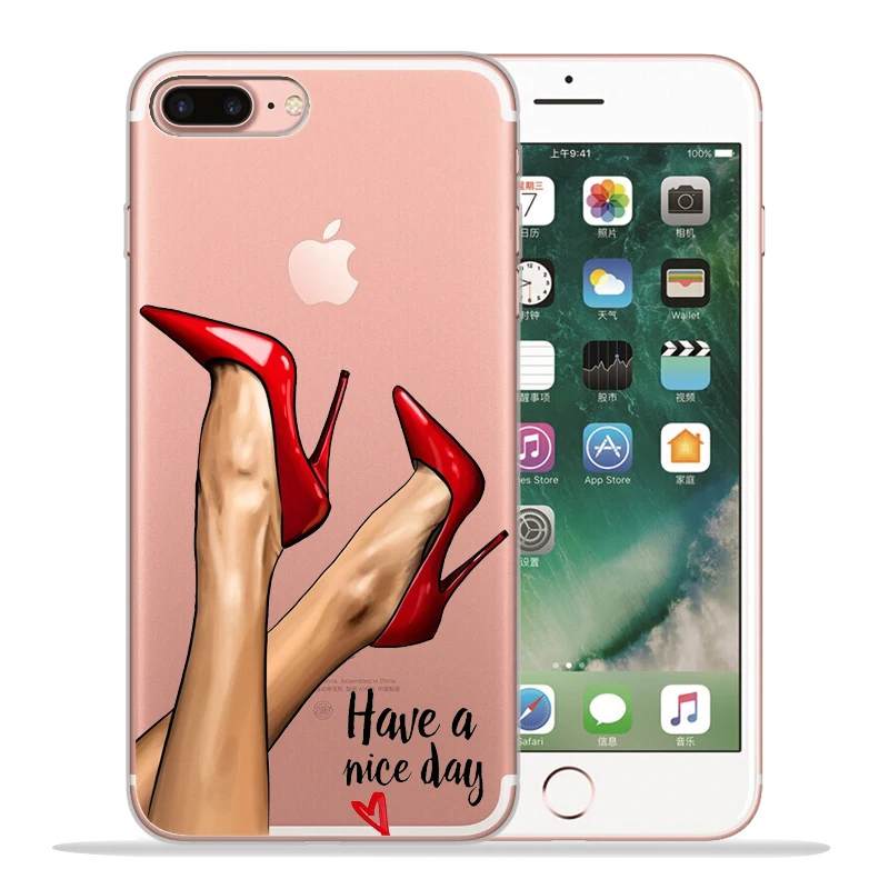 Модный женский чехол для телефона на высоком каблуке iphone 8 7 X XS Max XR 6 Plus 5S SE