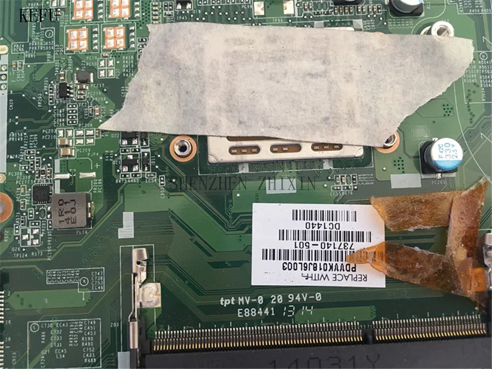 KEFU для hp pavilion 15 N материнская плата ноутбука 737140 501 001 с A8 4555U ЦП тест