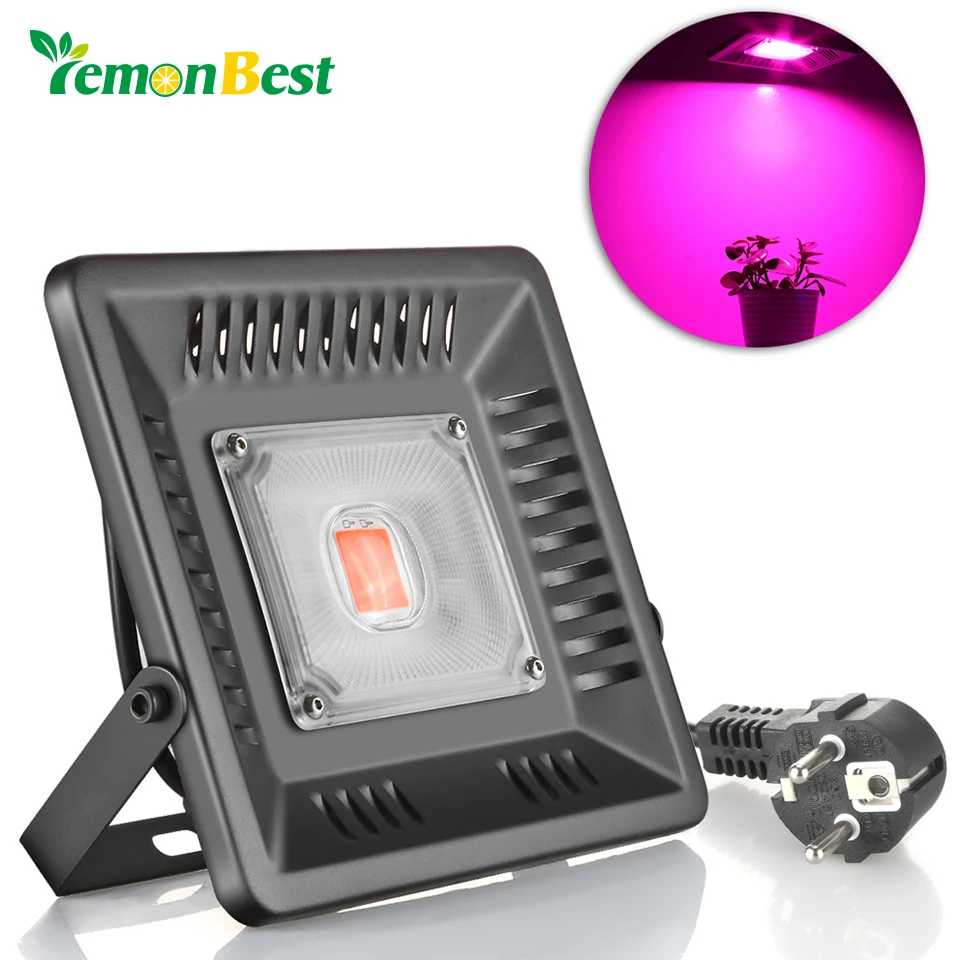 50 Вт LED COB ультра тонкий растительный свет полный спектр 300 830nm Водонепроницаемый