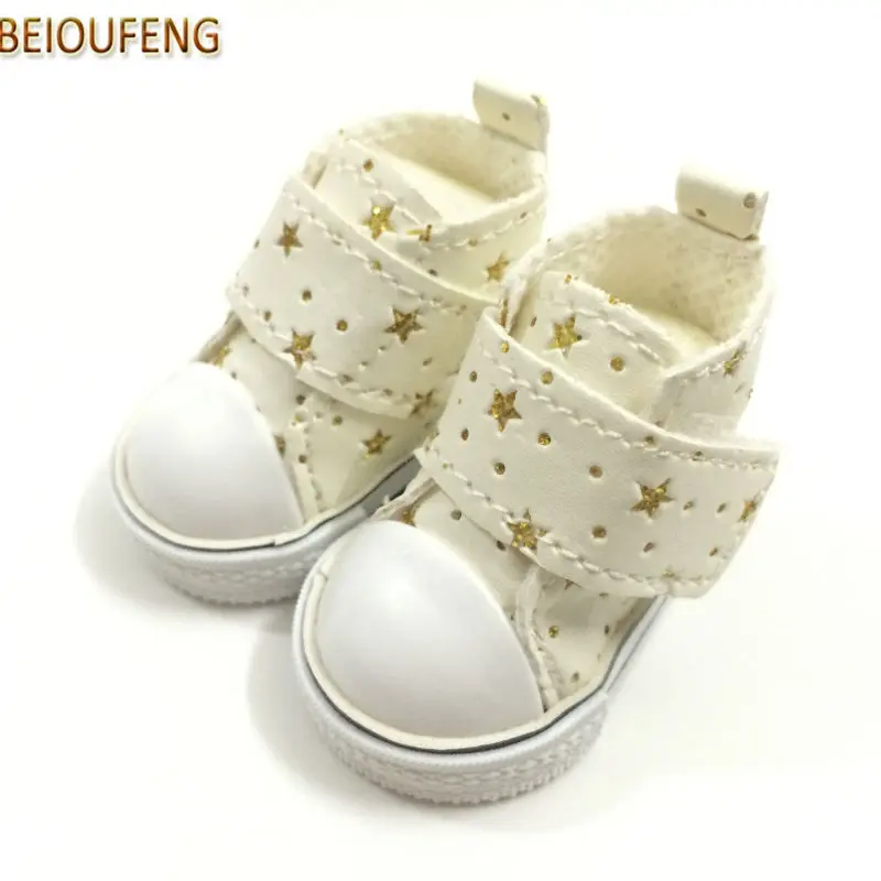 

BEIOUFENG Fashion Doll Shoes for Dolls Accessories,5CM Mini Toy Gym Shoes for Dolls,1/6 BJD Doll Footwear Sports Shoes 2 Pair