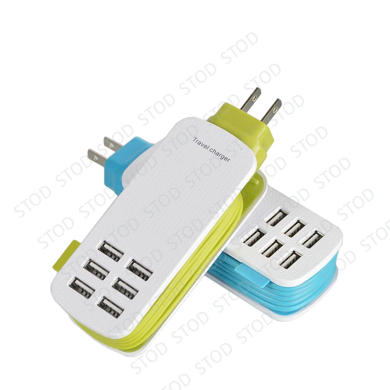 STOD многопортовое зарядное устройство для путешествий 6 USB 30 Вт 1 5 м удлинитель