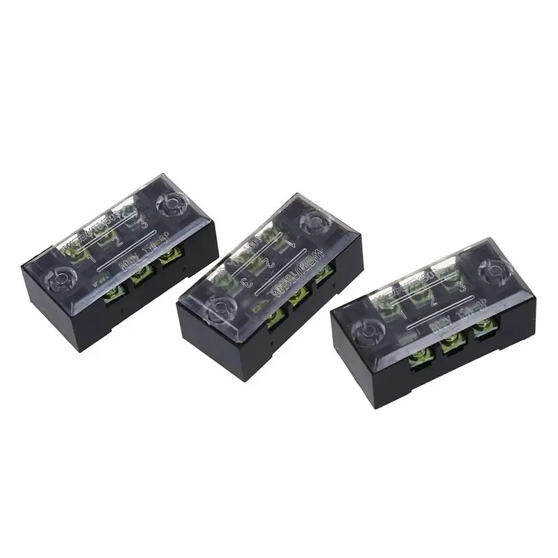 3 шт 600V 15A позиции P двойные строчки покрытые барьером клеммный блок