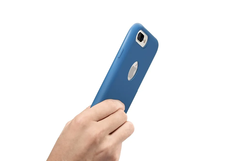 Темно синие оригинальный XOOMZ силиконовый чехол для iPhone 7 Plus роскошный жидкость