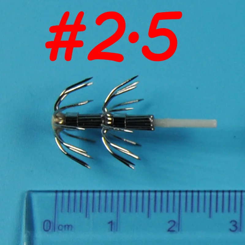 10PCS SIZE 2o5 Bimoo 10 шт. Осьминог/Кальмар джиг DIY крючок#2,5#3,0#3,5 приманка в виде кальмара DIY крючки рыболовные принадлежности - Цвет: 10PCS SIZE 2o5