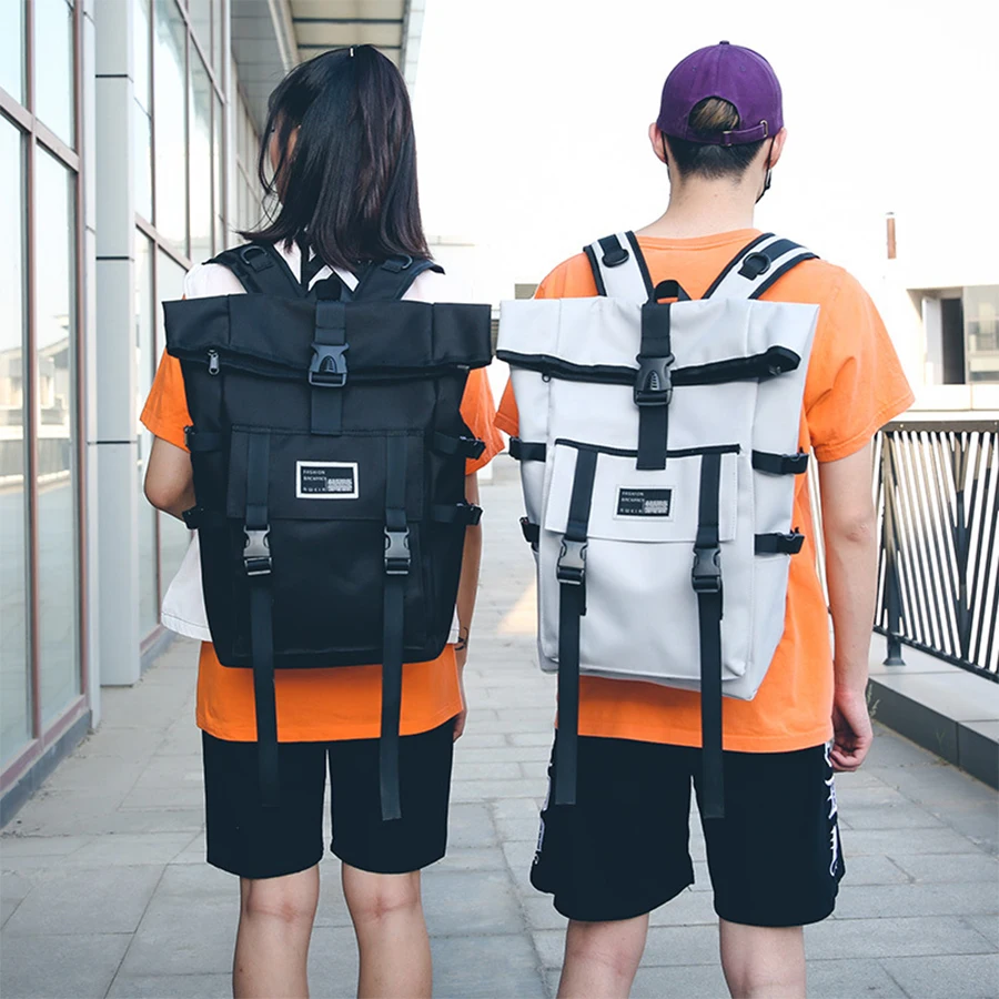 Harajuku Big Capacity Women Backpacks Oxford Large String Woman Laptop Travel Men Casual Solid School Back Pack | Багаж и сумки