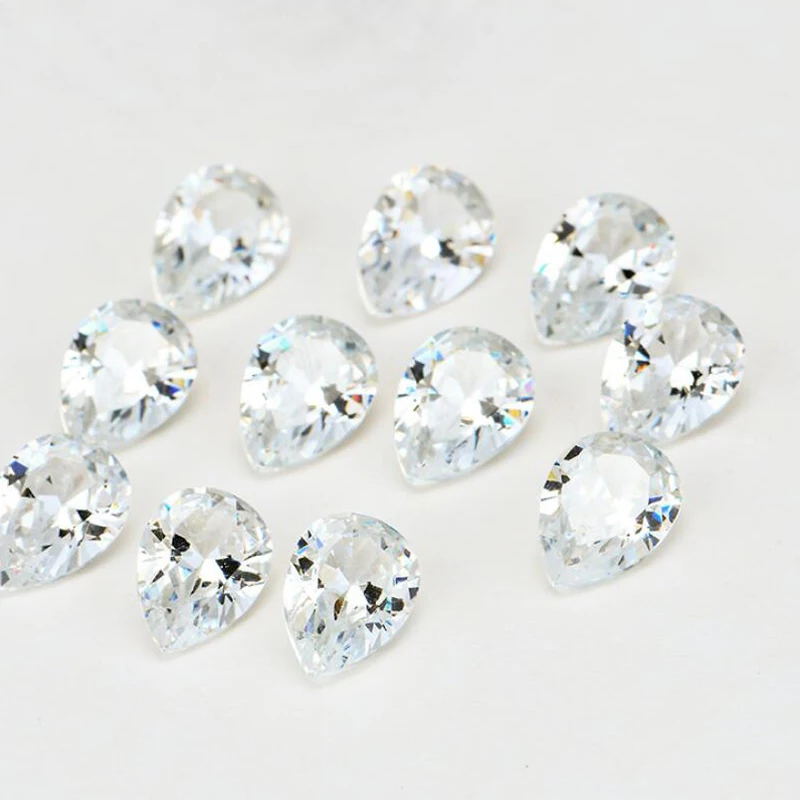 7x10 мм капли воды циркон искусственные цветные стразы клей на свадьбу Стразы