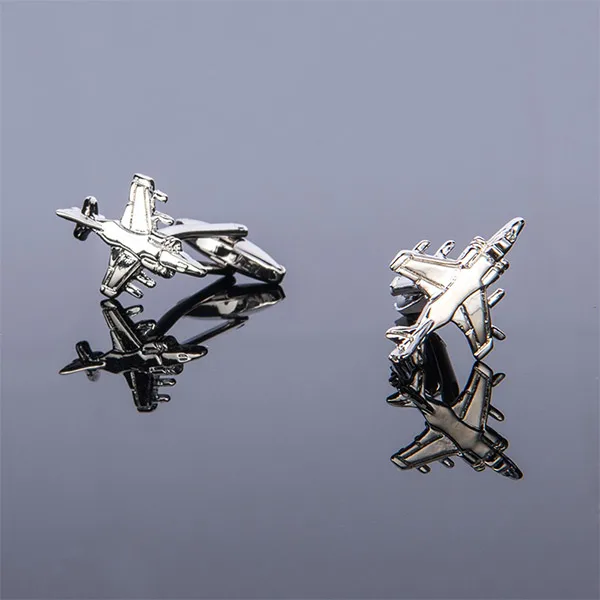 156133 New High Quality Mens Design Airplane Cufflinks Helicopter Aircraft Cuff Links For Business Shirt Wedding Gift Free Shipping - Окраска металла: 156133