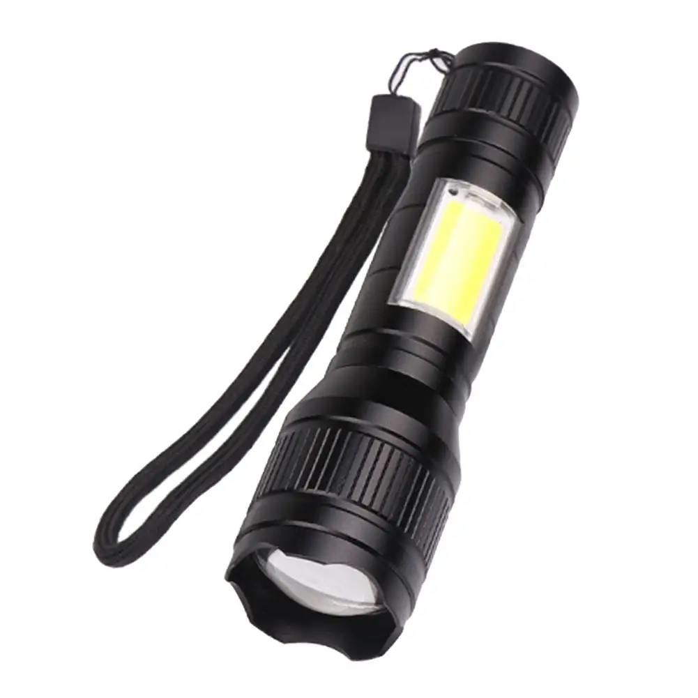 

Tactical warm white light Zoomable LED 3 Modes Lamp Flashlight Torch Rechargeable Flashlight Black body