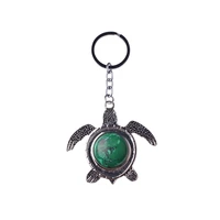 womens mens natural stone necklace pendant key chain handbag pendant turtle shape animal stainless steel jewelry wholesale lol