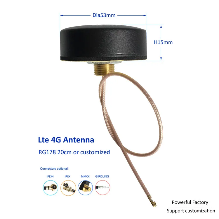 Lte 4g антенна 698-2700 МГц 2,4 г wifi gsm винт 6dBi всенаправленная комнатная антенна RG178 кабель 20 см Фидер IPEX Разъем 1 шт