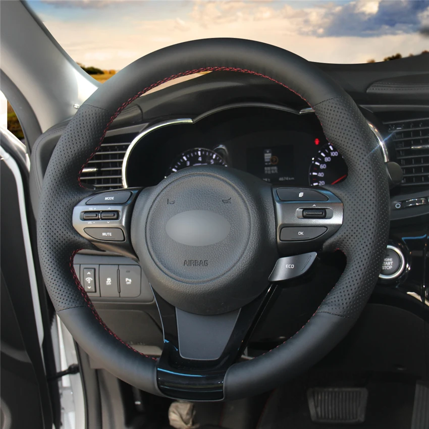 MEWANT черная искусственная кожа ручная работа противоскользящая для Kia K5 Optima 2014 2015 |