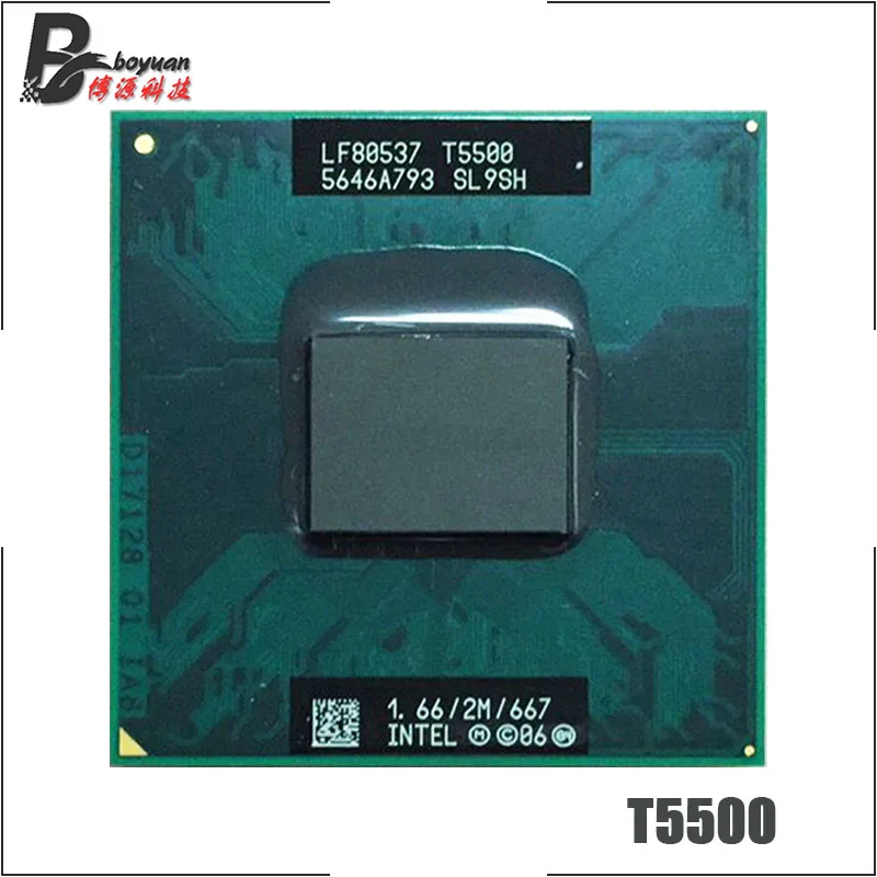 Двухъядерный процессор Intel Core 2 Duo T5500 SL9SH SLGFK SL9U4 1 6 ГГц двухъядерный 2M 34W Socket M / mPGA478MT