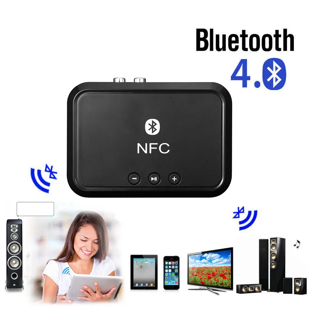 Беспроводные устройства NFC/USB диск музыка Bluetooth приемник адаптер 3,5 мм AUX/RCA стерео автомобиля