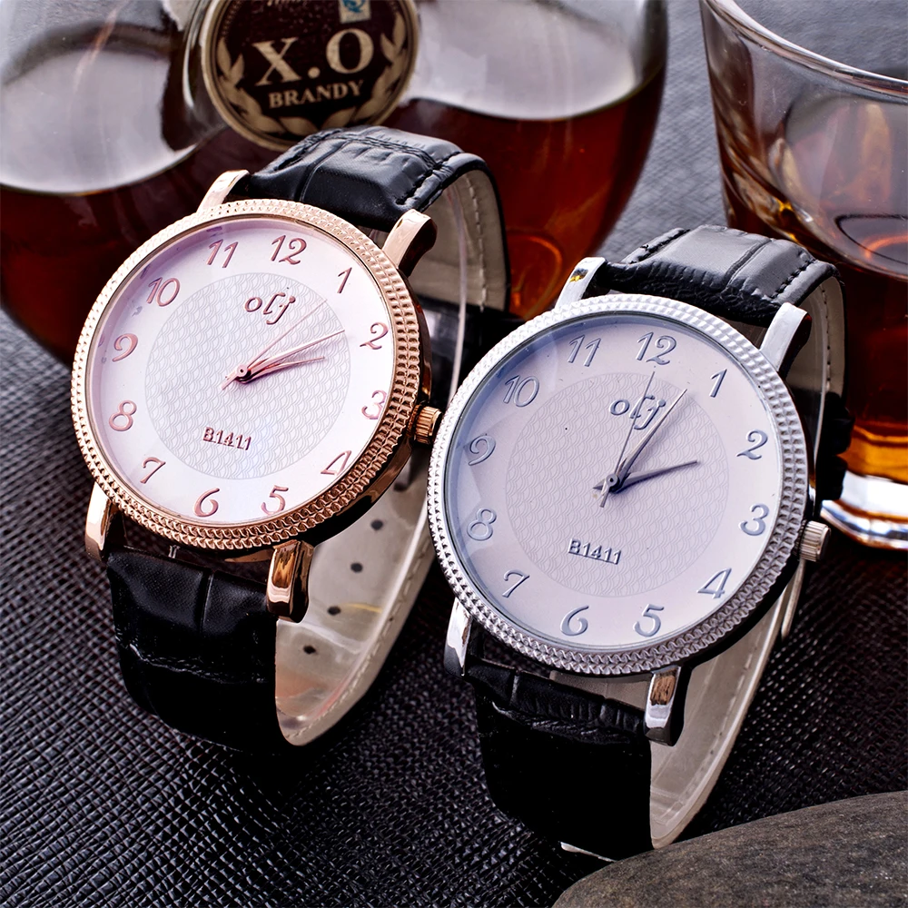 2020 мужские часы роскошного бренда Модные кварцевые наручные браслет кожаный