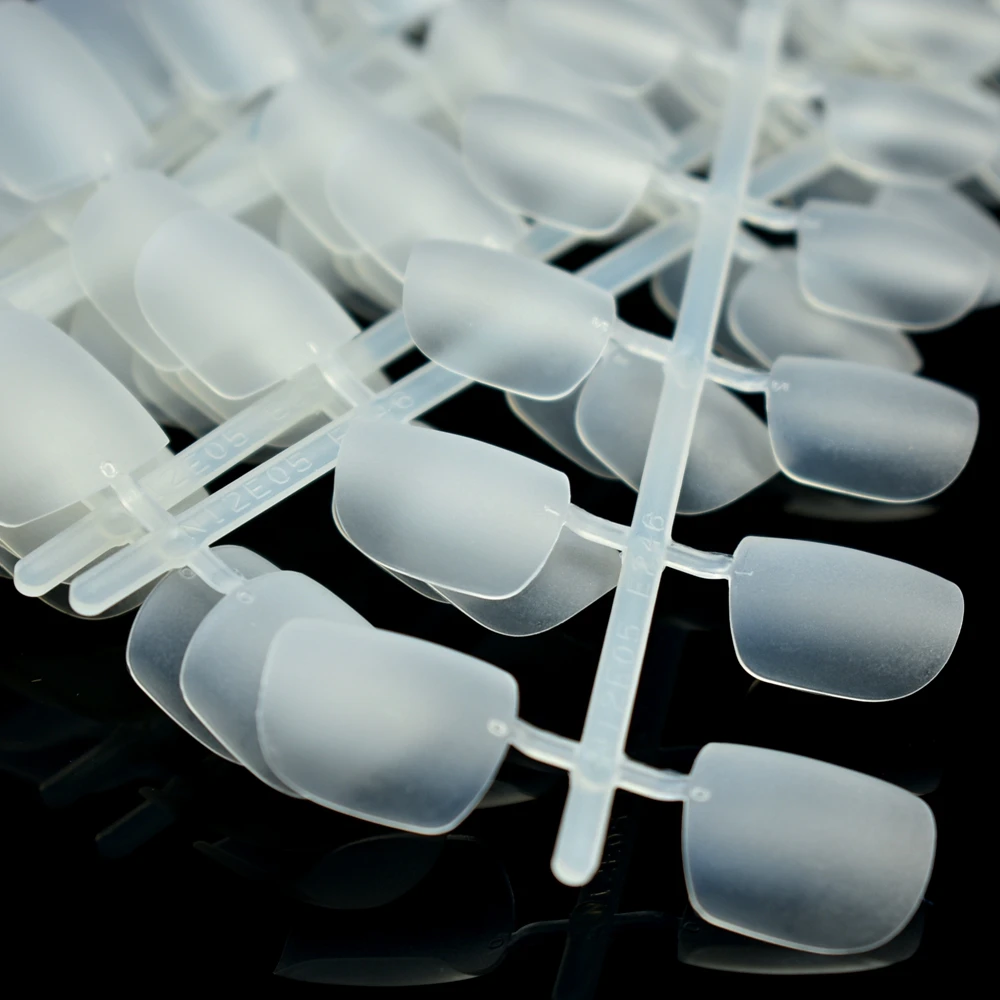 10 комплектов акриловые накладные ногти Матовые прозрачные короткие Сделай Сам