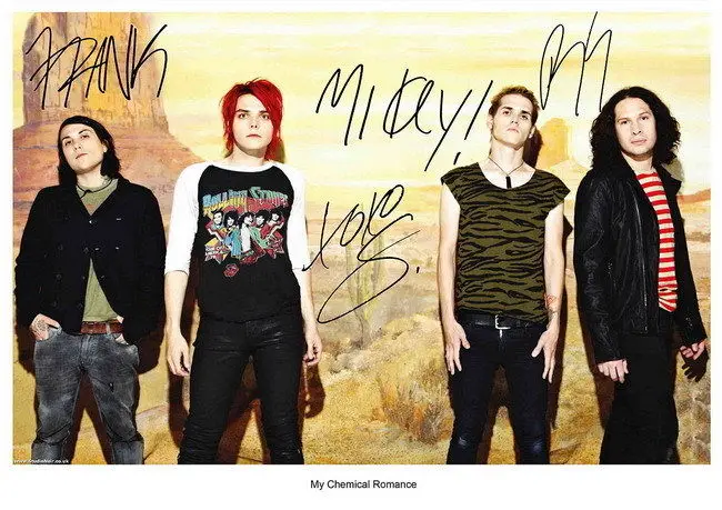 029 плакат My Chemical Romance американская рок группа музыкальная звезда 20x14 дюймов|poster
