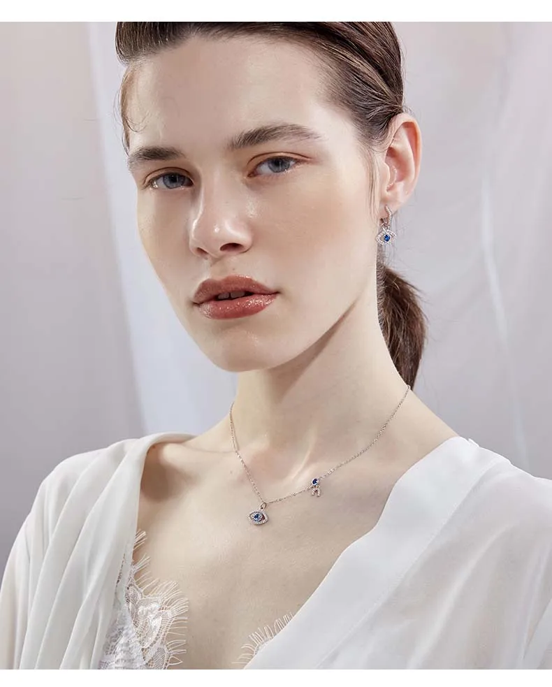 KALETINE Evil Eye падение серьги 925 Sterlng Серебряный Модные украшения милый синий камень заявление серьги для Для женщин аксессуары