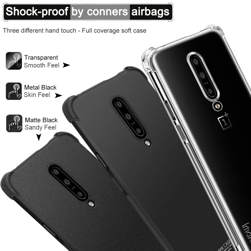 Для Oneplus 7 Pro Чехол IMAK облегающий чехол с защитой от падения защита, подушка безопасности Чехол из мягкого ТПУ для Oneplus 7 Pro