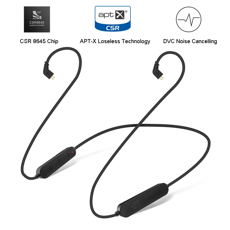 AptX CSR8645 HiFi бас стерео 0 75 мм MMCX кабель Bluetooth адаптер наушники приемник с микрофоном