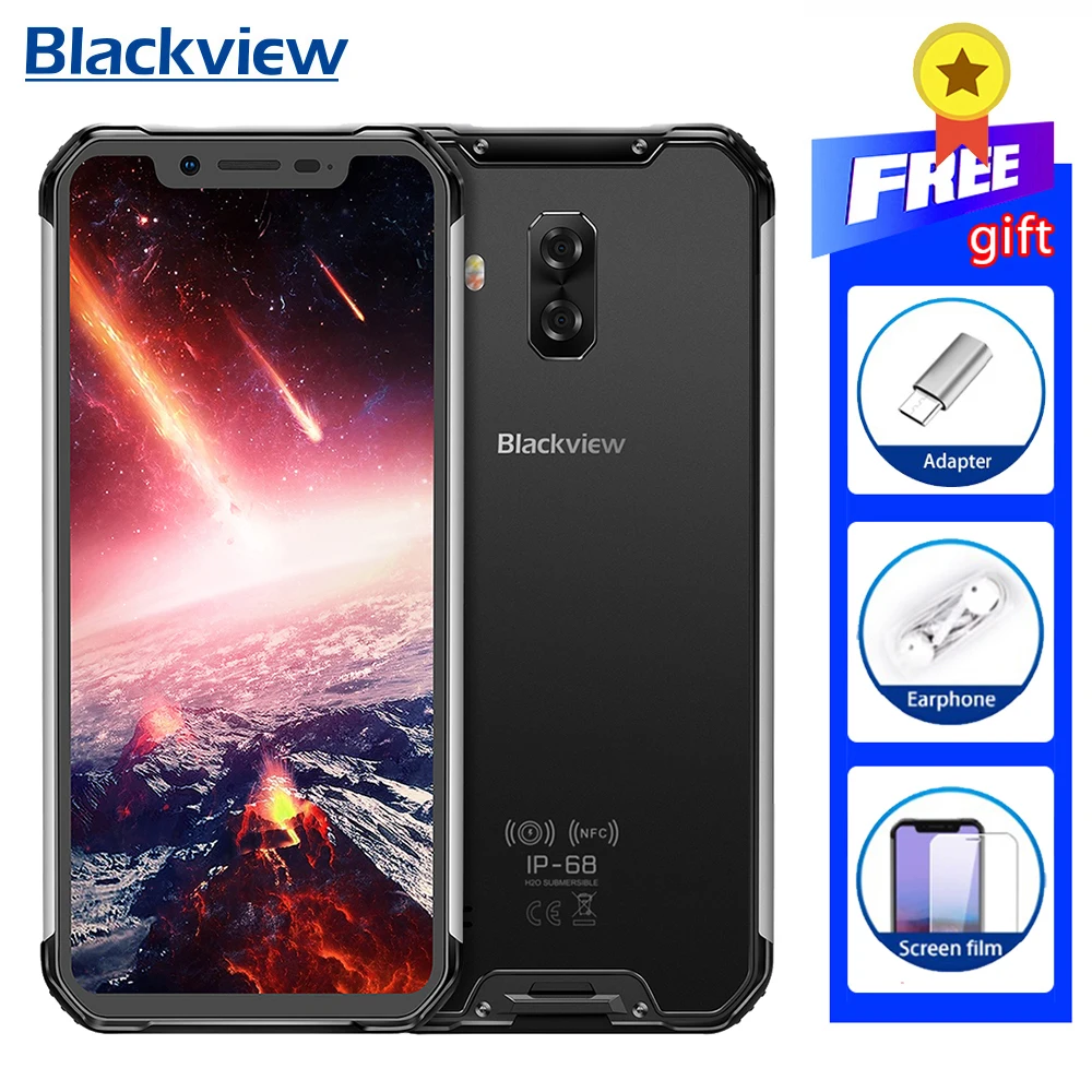 Смартфон BLACKVIEW BV9600 Pro P70 IP68 6 ГБ + 128 Гб 16MP Face ID 21 дюйма FHD Беспроводная зарядка NFC Android 9