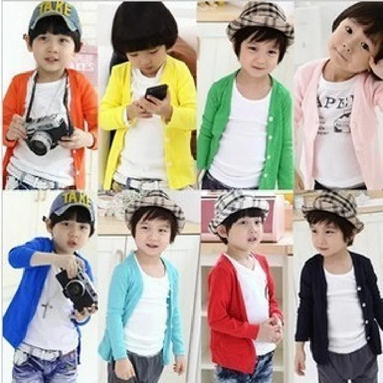 

Hot & new Autumn Spring cotton kids sweater candy-colored cardigan boys girls cardigan children outwear