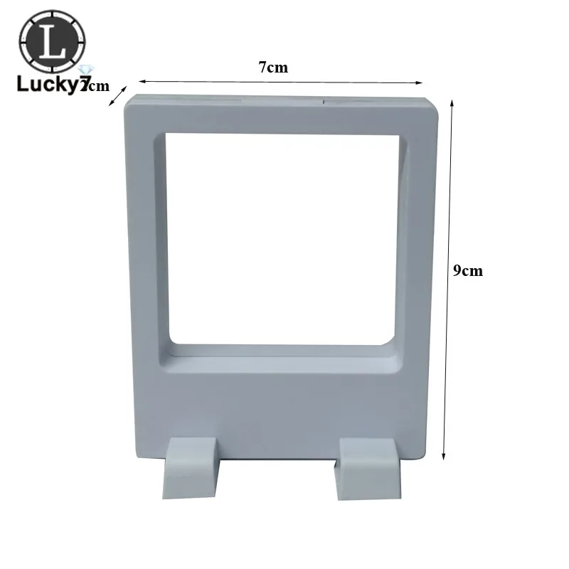 Square 7x9x2cm PE пленка висячие украшения витрина подвесная Коробка кольцо ожерелье браслет серьги эластичная пленка прозрачные украшения стеллаж для хранения - Цвет: Square 7x9x2cm