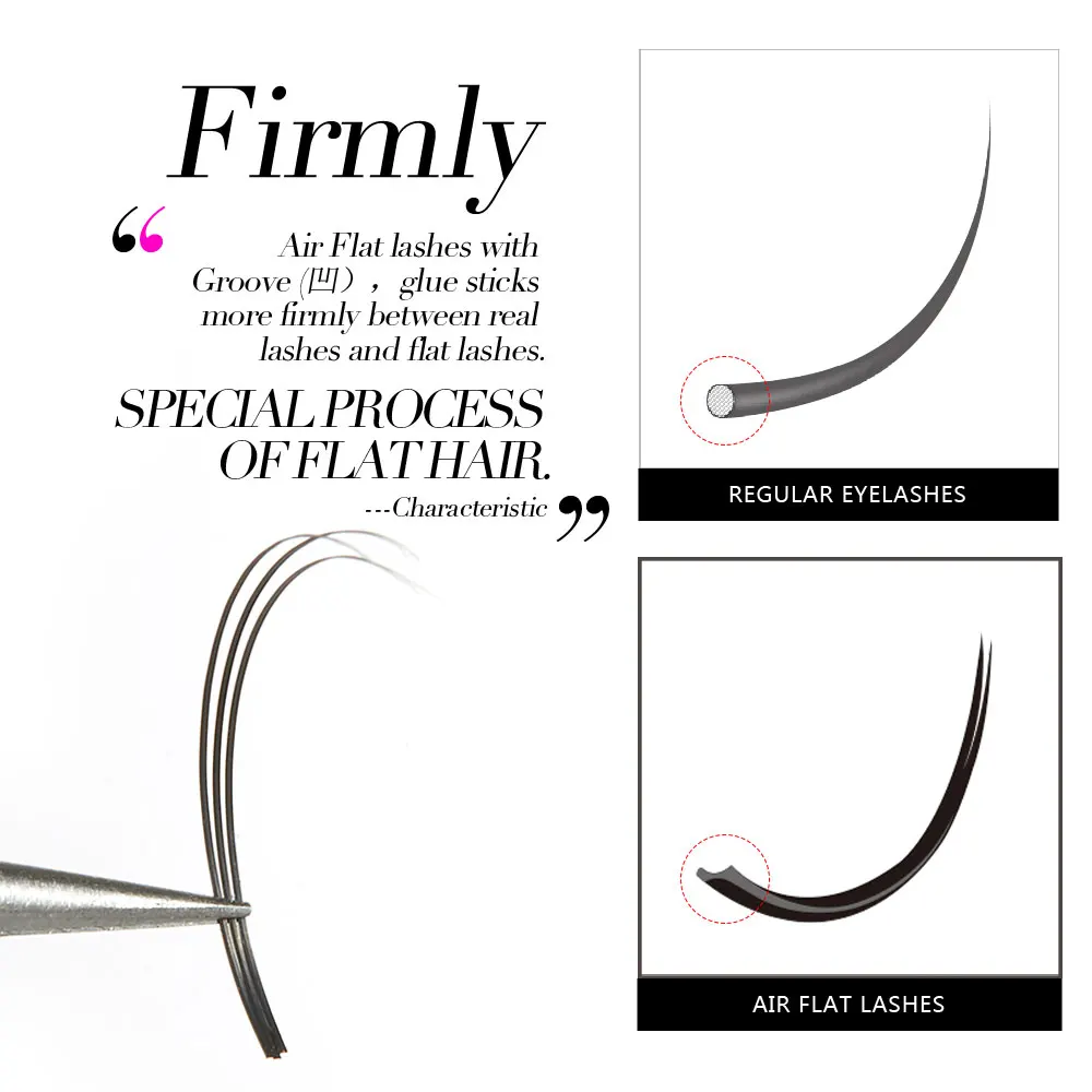 Yelix индивидуальные плоские Искусственные ресницы для наращивания ресниц эллипса