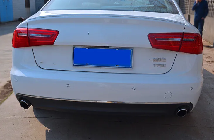 Для Audi A6 C7 Автомобильный задний спойлер 2011 до 2016 ABS пластиковый Неокрашенный цвет