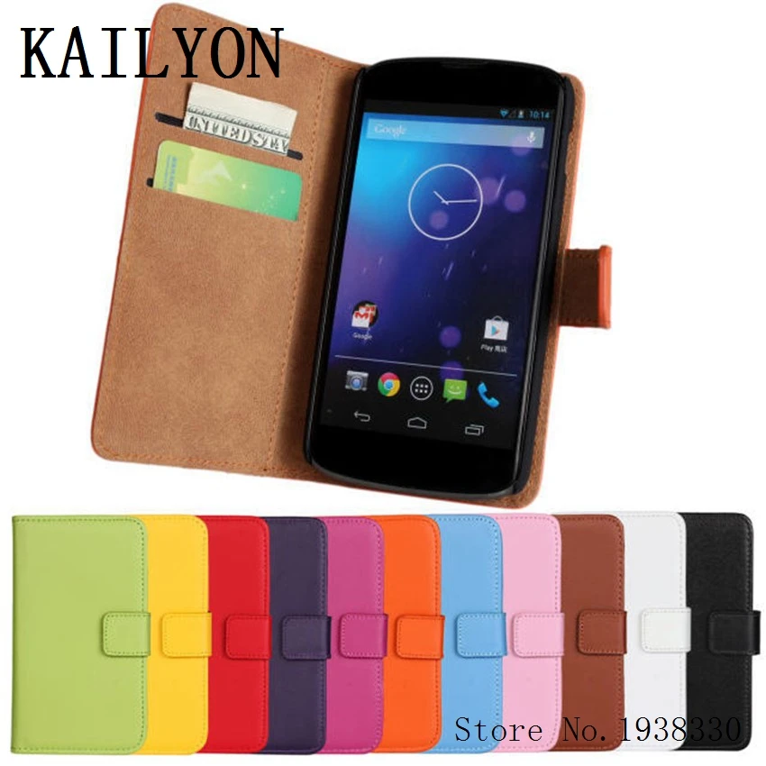 KAILYON роскошный флип чехол из натуральной кожи для LG Google Nexus 4 E960 дизайнерский