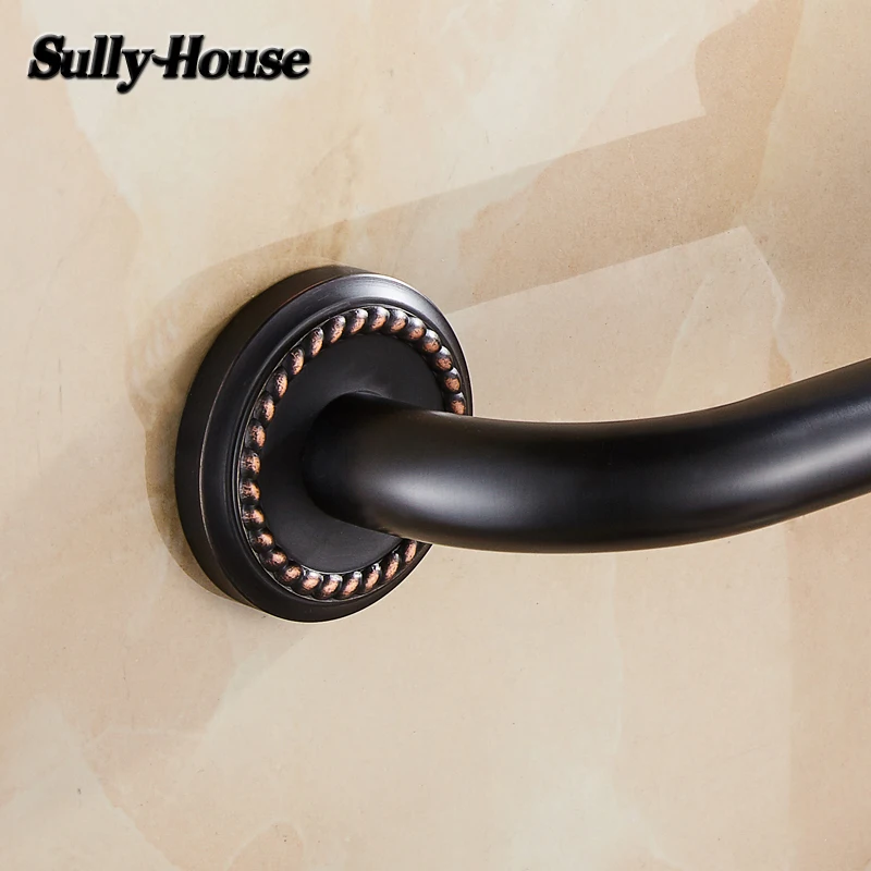 Черный античный латунный поручни для ванной комнаты Sully House защиты туалета
