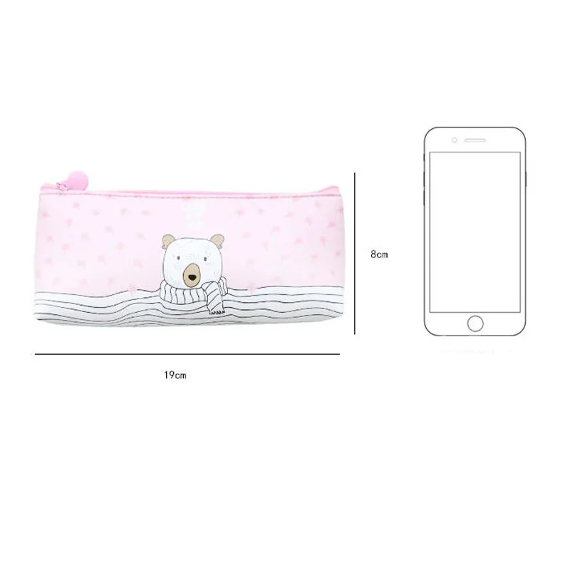 

eTya Cosmetic Bag Girls Boys Pencil Bags Unisex Fashion High Quality Leather Makeup Pouch Women Men's Pencil Makeup Brushes Case