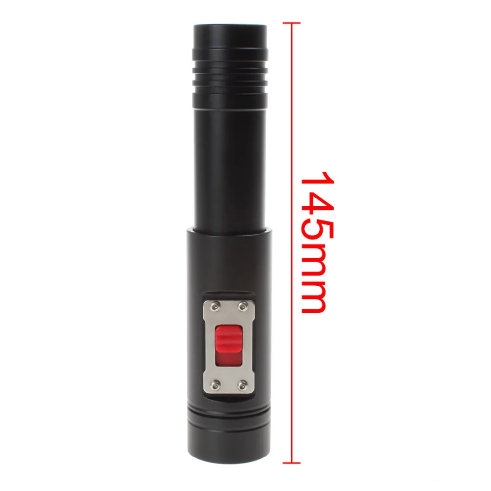 

Asafee DIV12 Professional Scuba Diving Flashlight Cree XM-L2 Diver Flashlight Torch with 18650 Battery and Charger