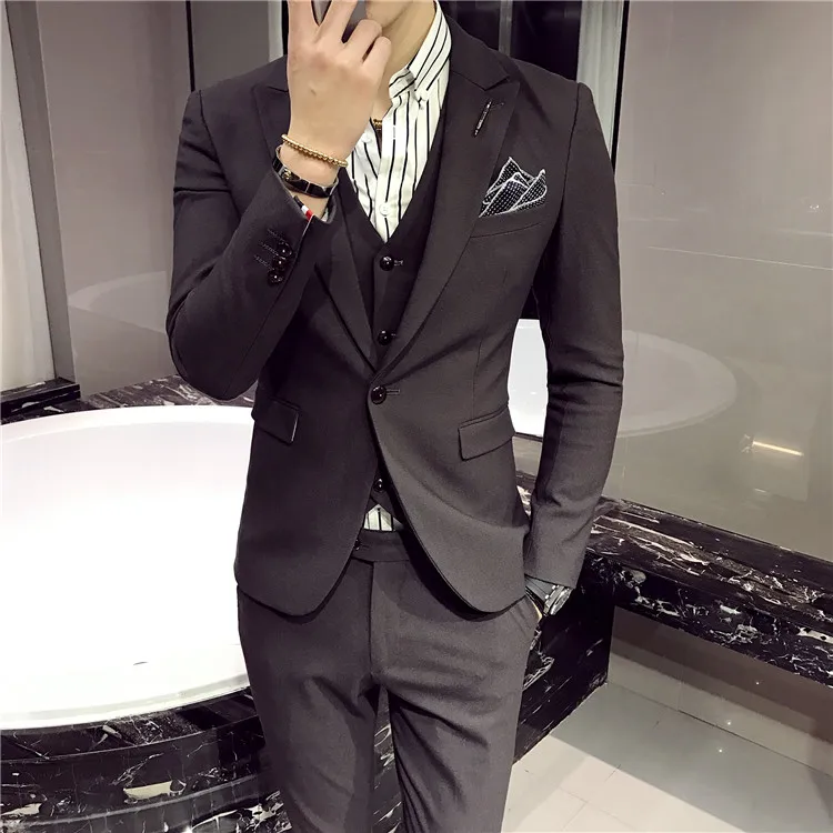 new Suits Viscose nylon 49.2 46.8 spandex 4 man han edition three-piece suit suit SJT32 - P300