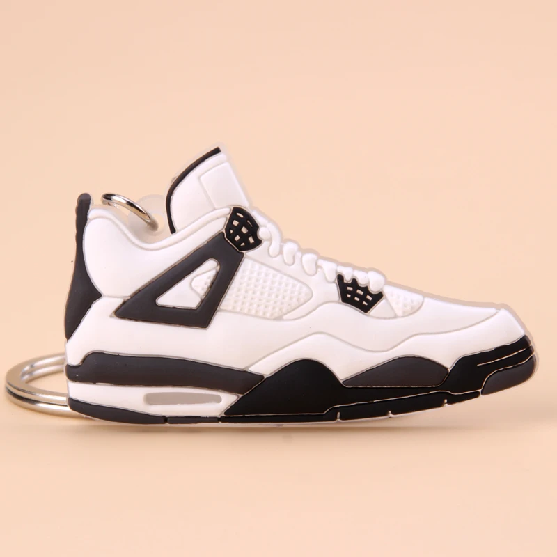 Picture Color1 Мини Jordan 4 брелок обуви Для мужчин Wome/Дети C логотипом отличный подарок для баскетбола брелок-кроссовок для ключей ключ держатель Porte Clef - Цвет: Picture Color1
