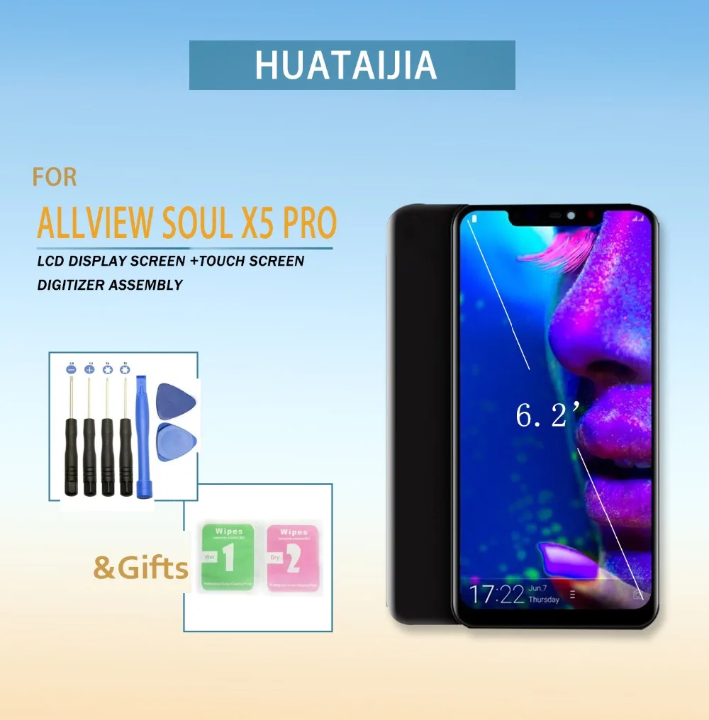 NEW 100% test ok For allview soul x5 pro LCD and touch screen Assembly Display Replacement for with tools | Мобильные телефоны и