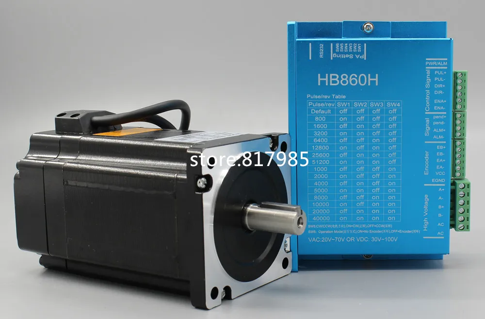 Большие продажи DC замкнутый цикл шаговый двигатель 86HB250 156B + HB860H 12.5N. m Nema 86 Hybird