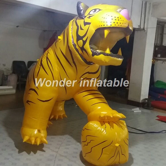 

Free shipping popular advertising giant inflatable tiger inflatable animal balloon for outdoor decoration