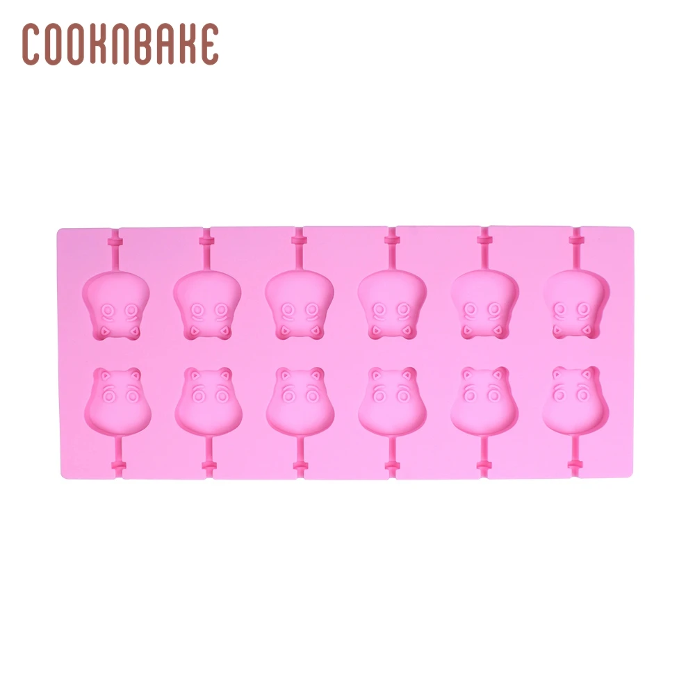 COOKNBAKE bear силиконовая форма для леденцов ox 12 отверстий конфеты мастики сделай сам