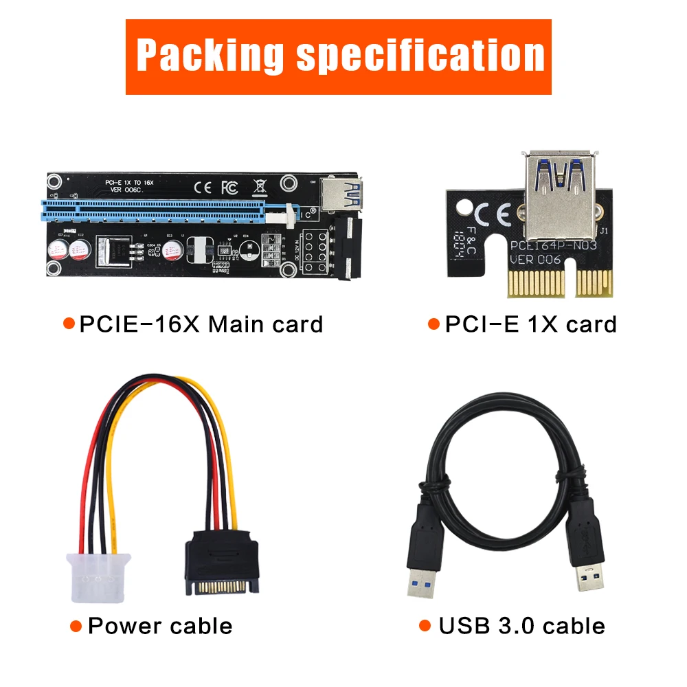 TISHRIC 2018 PCIE PCI E Express Riser Card 1x к 16x USB 3 0 SATA 4Pin IDE Molex адаптер питания для майнинга Bitcion Miner|