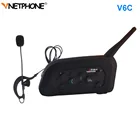 Переговорное устройство V6C Bluetooth Full Depluex 1200 м для футбольного судьи арбитража с ушным крючком монофонический наушник