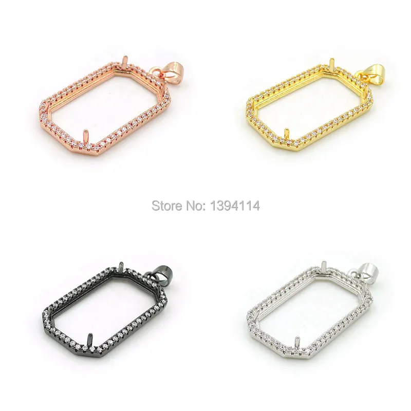 ZENGAZE Восьмиугольные подвески с кошачьими глазами из меди