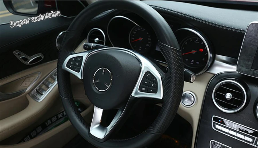 Lapetus ABS аксессуары для салона рулевого колеса комплект обшивки для Mercedes Benz E-Class E класс W213 C Класс GLC
