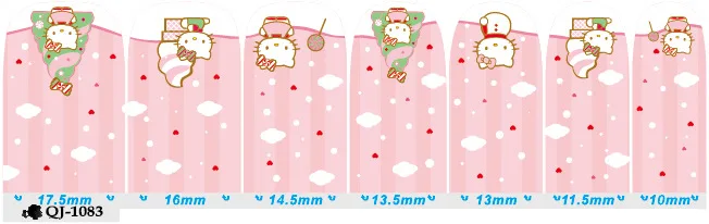 14 шт./лист 14 Тип hellokitty ногтей Обертывания 3D на весь ноготь Стикеры дизайнерские наклейки для ногтей Переводные картинки макияж тату Маникюр Инструмент
