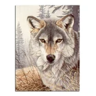 Набор для алмазной живописи сделай сам Wild Wolf, вышивка крестиком, Полная площадь 100%, 40 х30 см