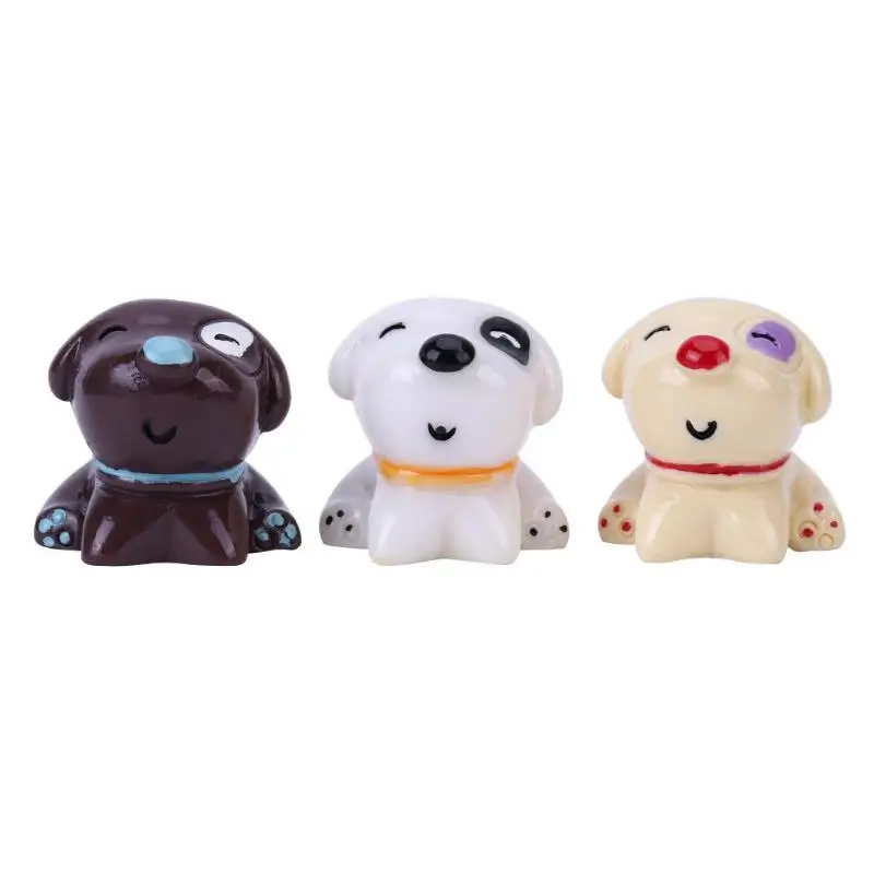 3pcs Dog Винтажный домашний Декор Искусственный микро Ландшафтный Декор гриб миниатюрный дом Сказочный мини сад ремесло - Цвет: 3pcs Dog
