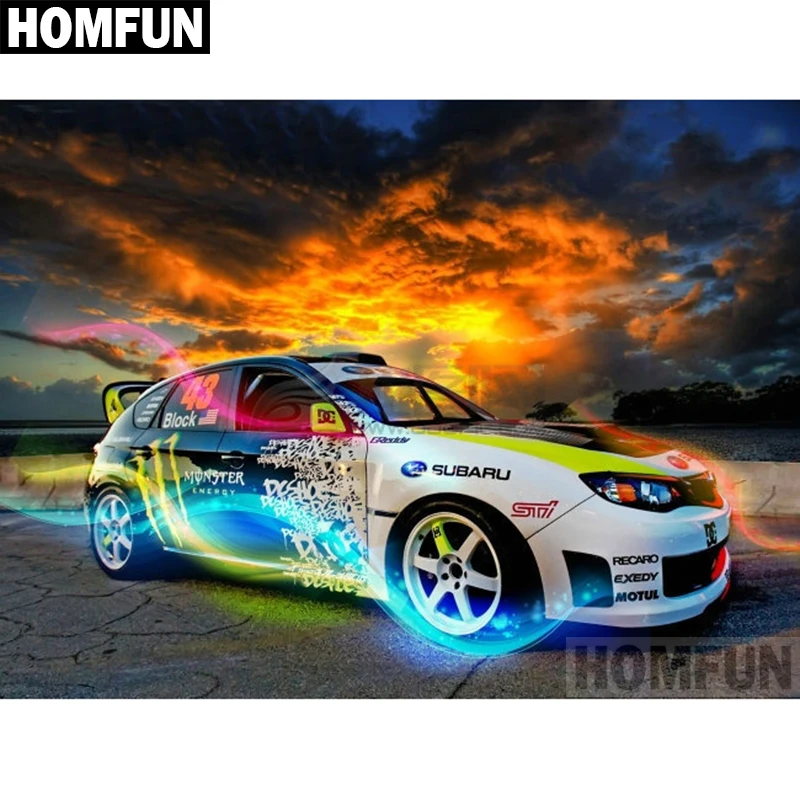

Алмазная живопись HOMFUN A00532 «гоночный пейзаж», картина с полными квадратными/круглыми стразами, вышивка крестиком, домашний декор, подарок