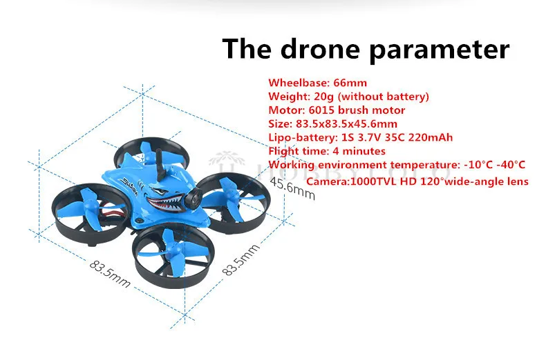 Makerfire Акула 2 4 г FPV RC Мини quadcopter Дрон с камерой RTF verison + пульт дистанционного