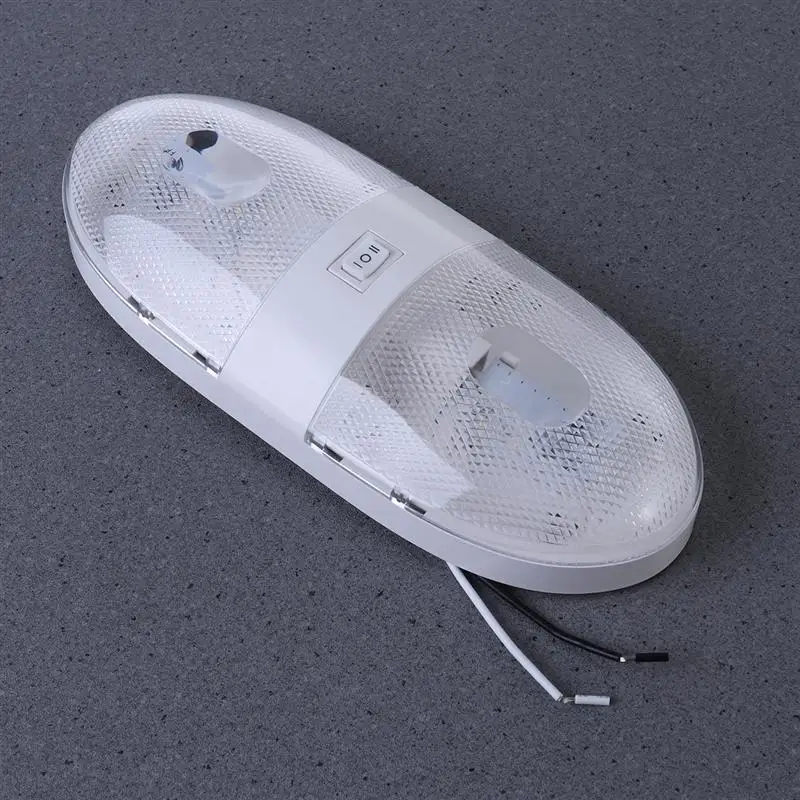 2 шт. двойной светодиодный купольный свет 12 В RV с переключателем ВКЛ./ВЫКЛ.