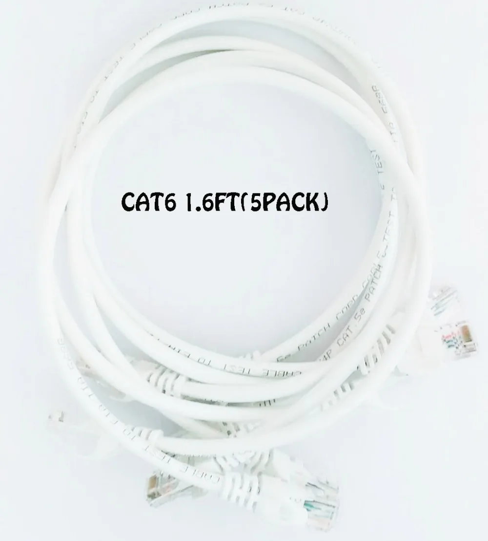 5 шт./лот CAT6 UTP 0 м круглый сетевой кабель 1.65FT кабелей Ethernet 50 см Сетевой провод RJ45