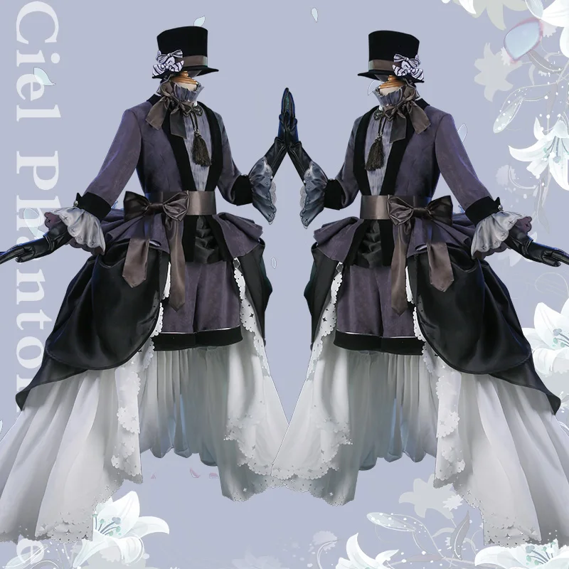 Аниме! Черный Дворецкий Ciel Phantomhive мастер Gemini платье Лили рококо Униформа